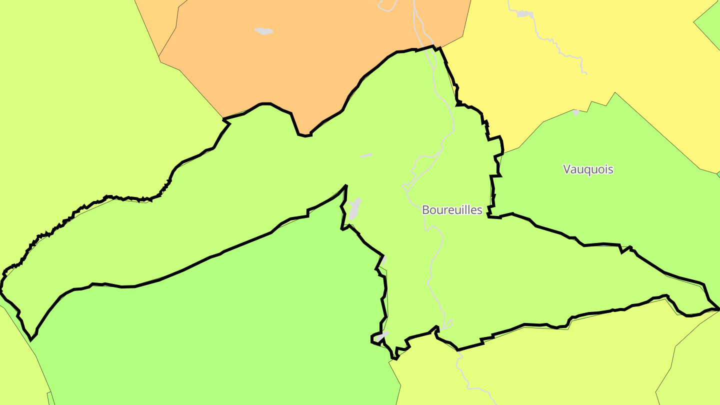 Carte des prix de l'immobilier Boureuilles