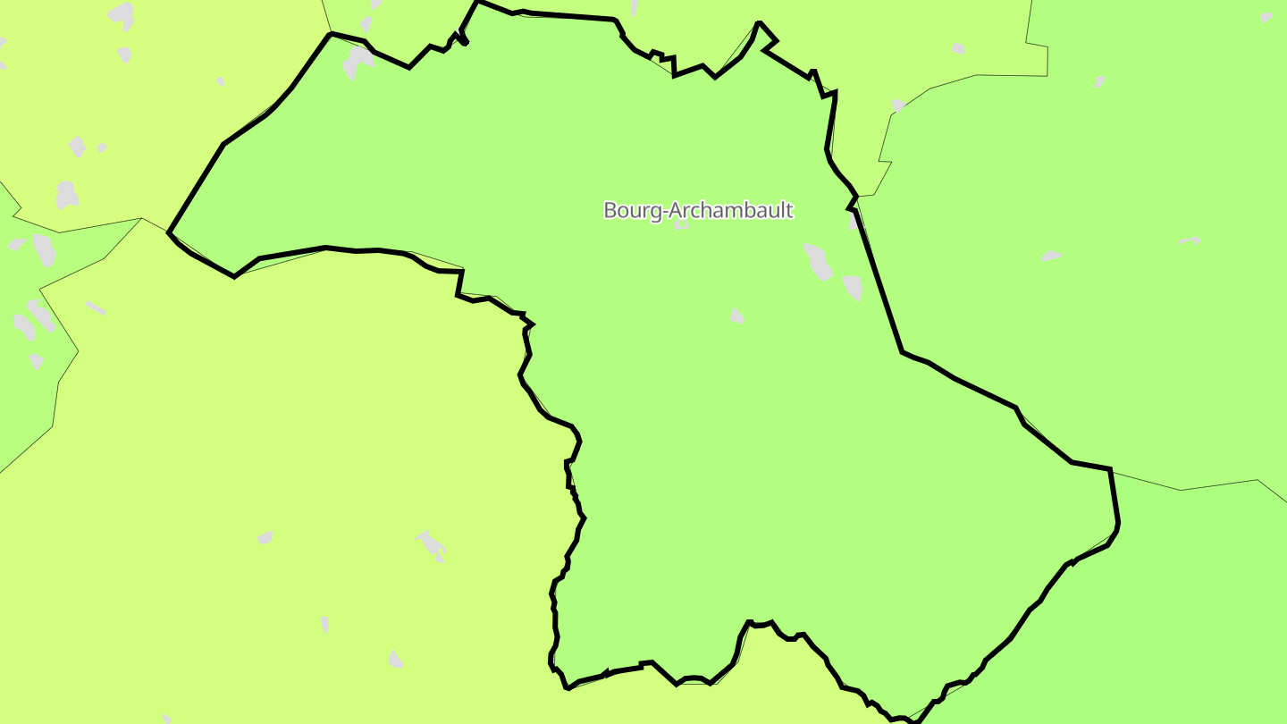 Carte des prix de l'immobilier Bourg-Archambault
