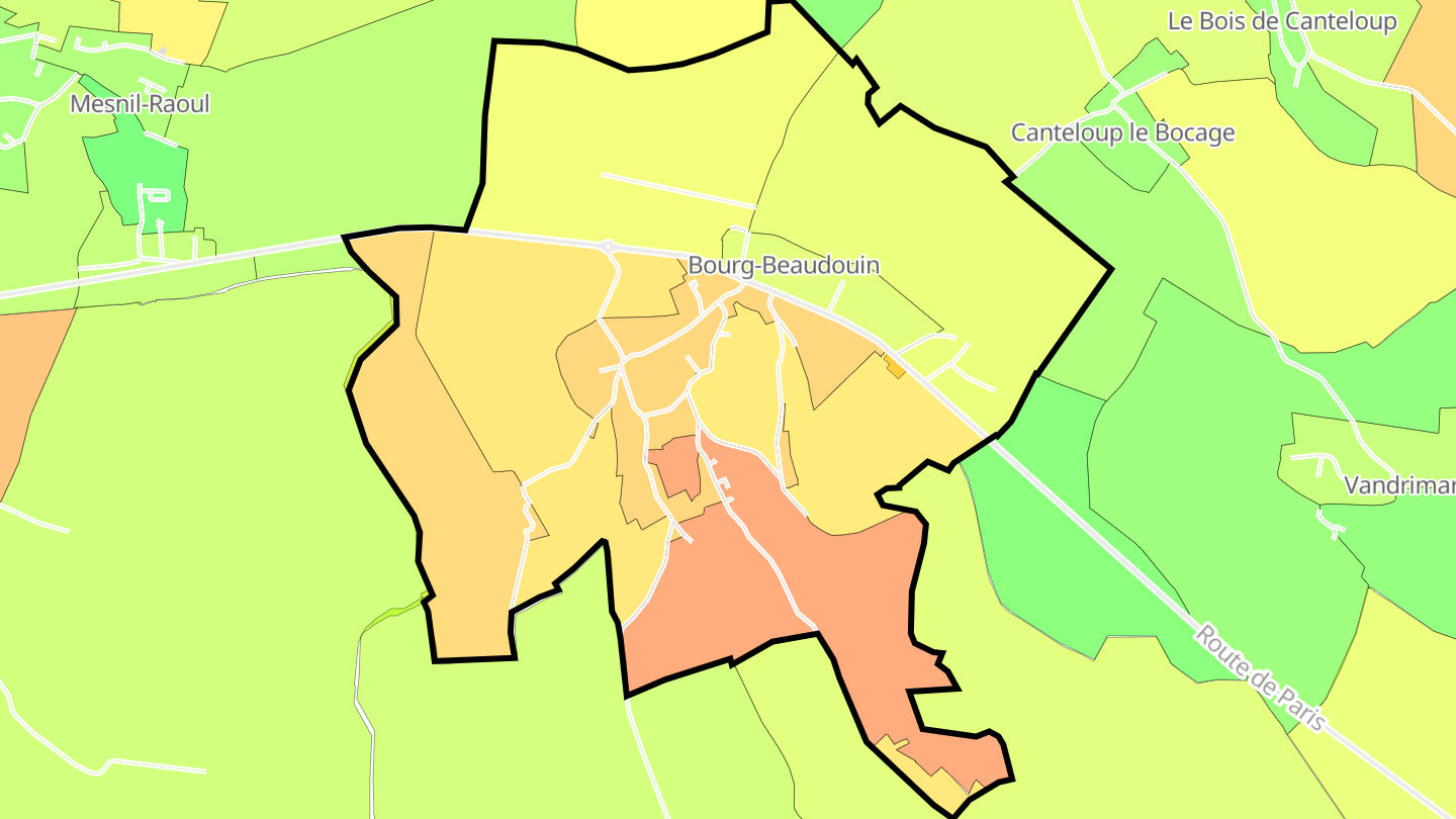Carte des prix de l'immobilier Bourg-Beaudouin