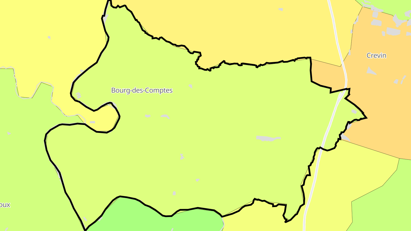 Carte des prix de l'immobilier Bourg-des-Comptes