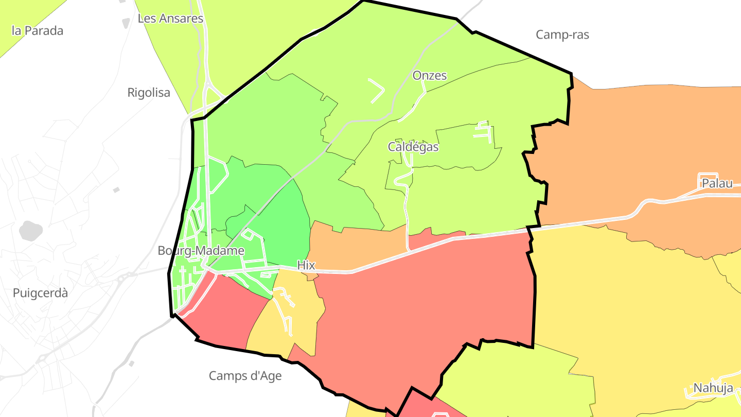Carte des prix de l'immobilier Bourg-Madame