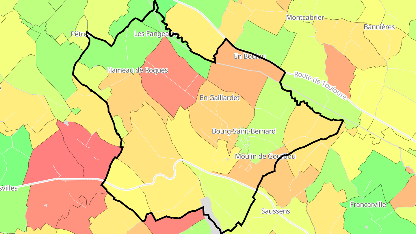 Carte des prix de l'immobilier Bourg-Saint-Bernard