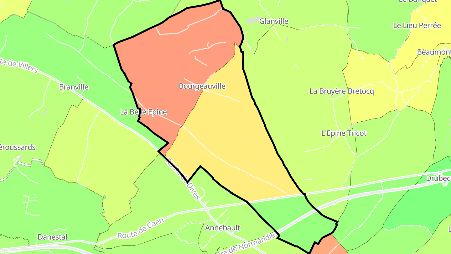 Carte des prix de l'immobilier Bourgeauville