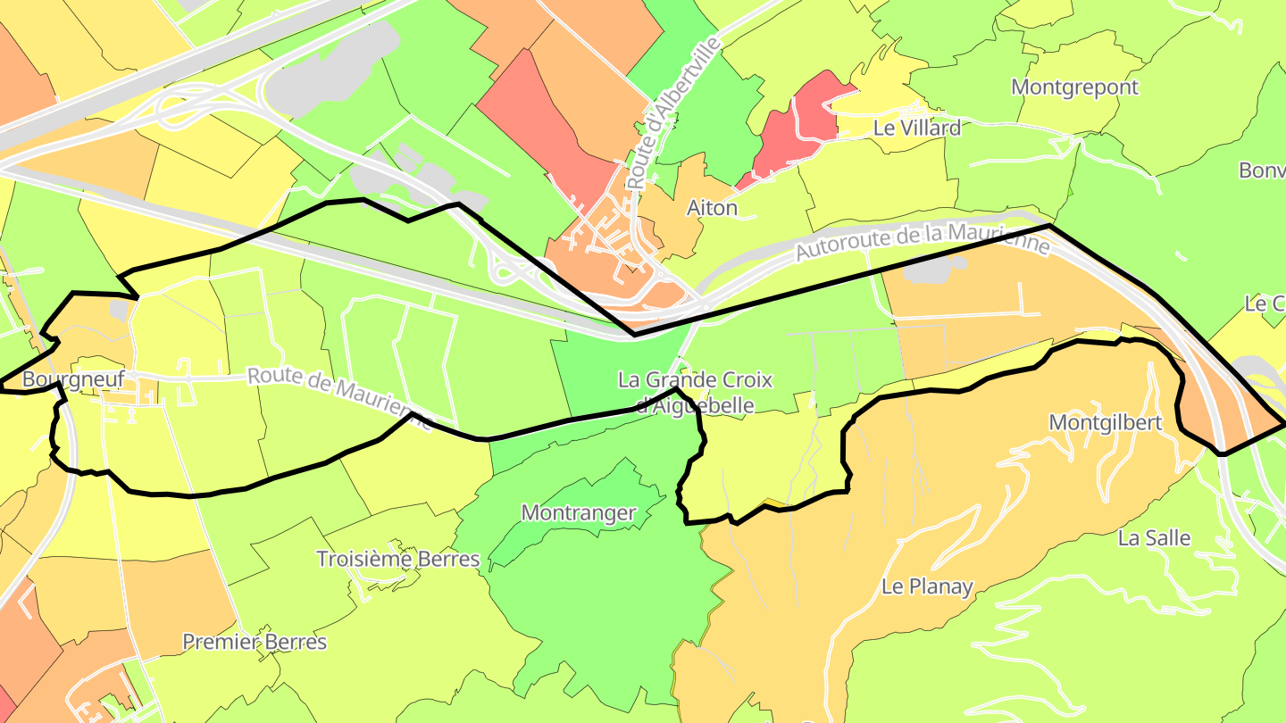 Carte des prix de l'immobilier Bourgneuf
