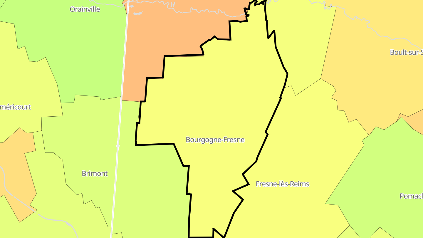 Carte des prix de l'immobilier Bourgogne
