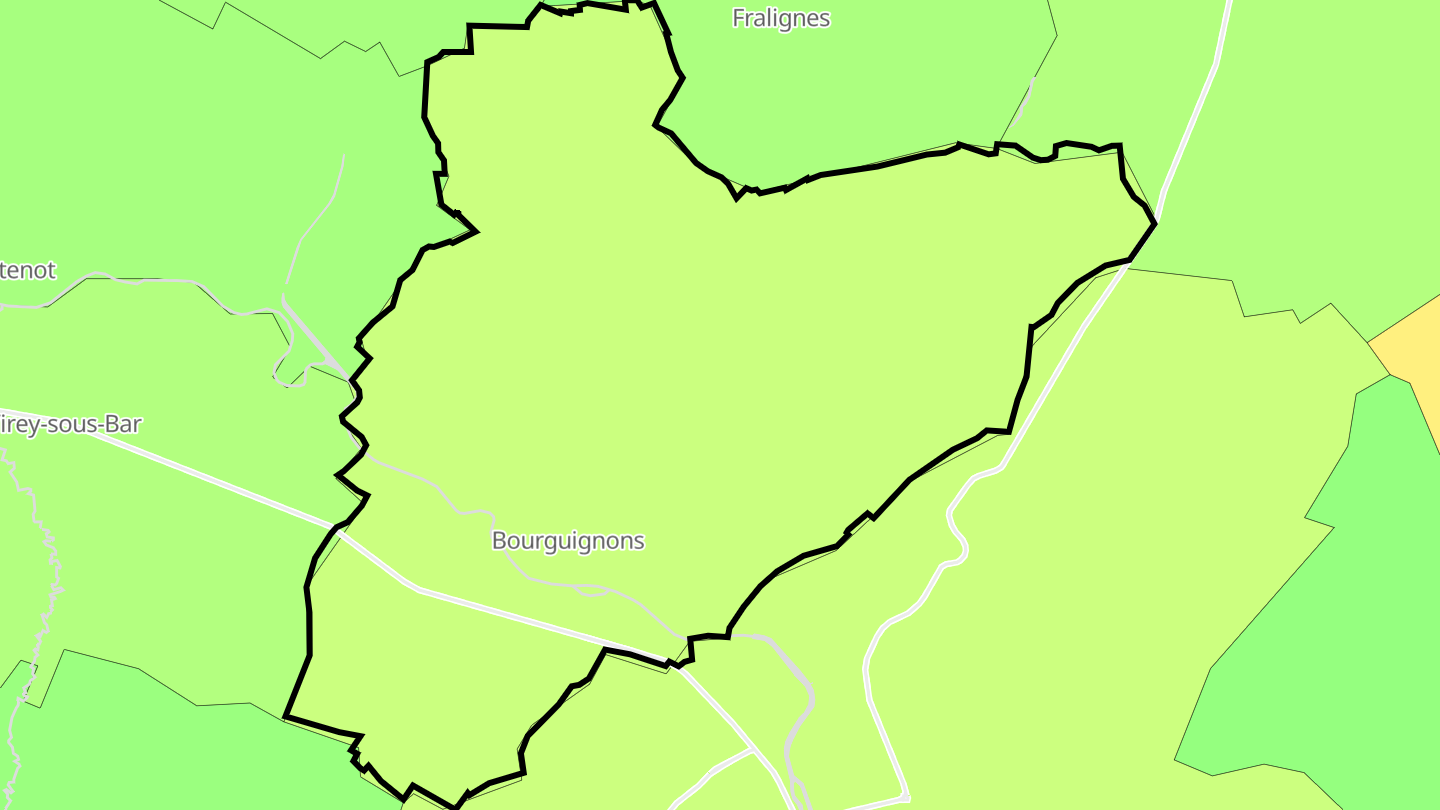 Carte des prix de l'immobilier Bourguignons