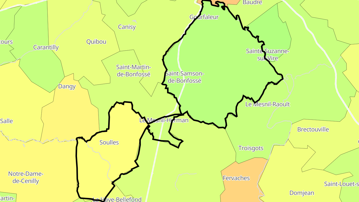 Carte des prix de l'immobilier Bourgvallées