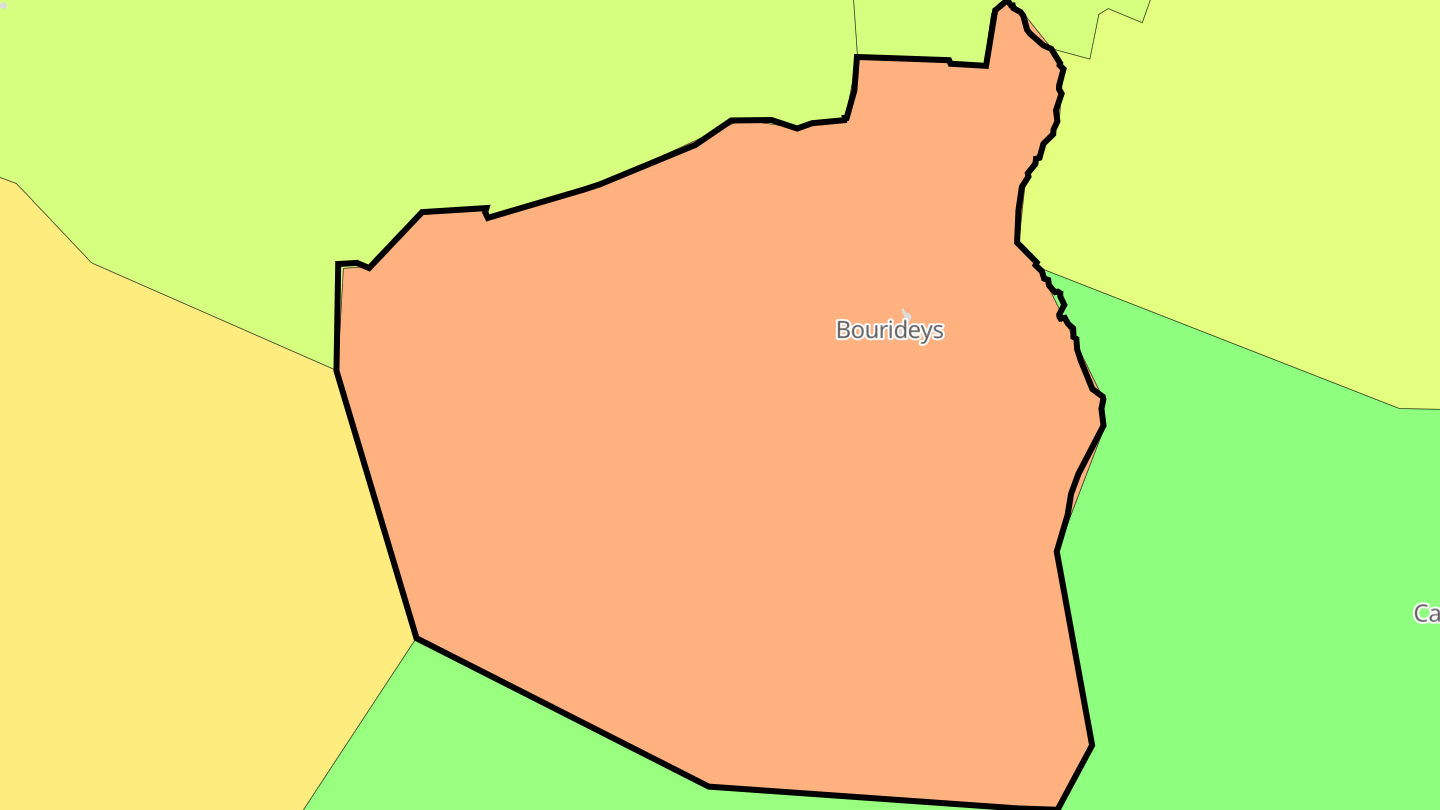 Carte des prix de l'immobilier Bourideys