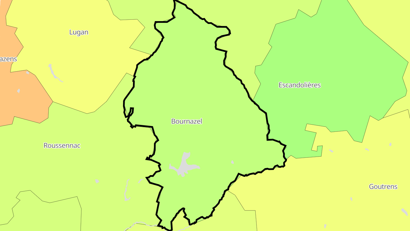 Carte des prix de l'immobilier Bournazel