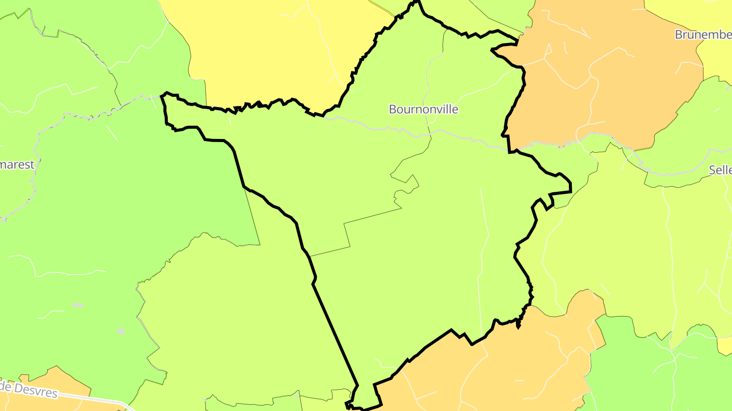 Carte des prix de l'immobilier Bournonville