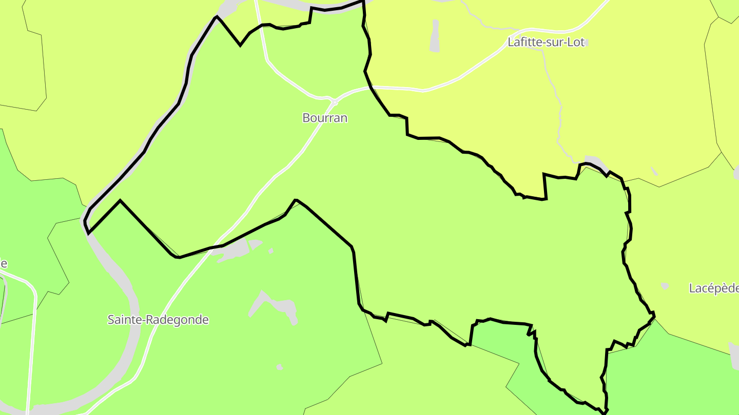 Carte des prix de l'immobilier Bourran