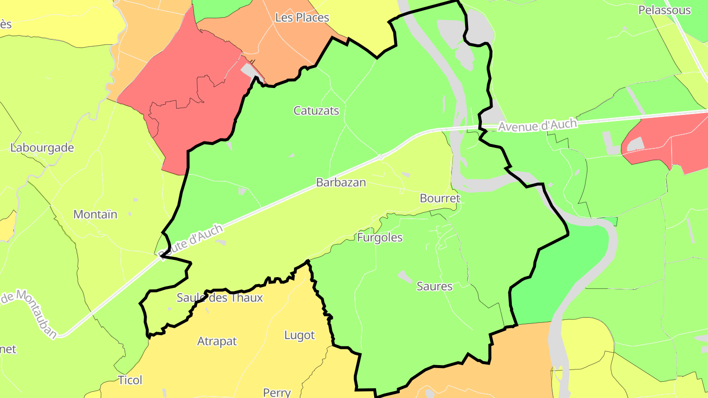 Carte des prix de l'immobilier Bourret