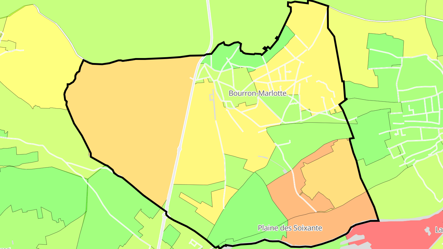Carte des prix de l'immobilier Bourron-Marlotte