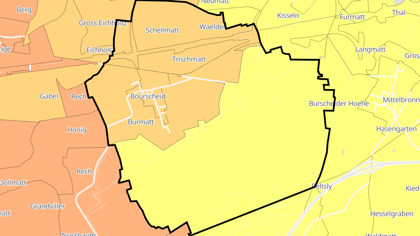 Carte des prix de l'immobilier Bourscheid