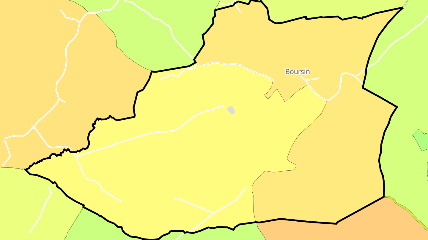 Carte des prix de l'immobilier Boursin