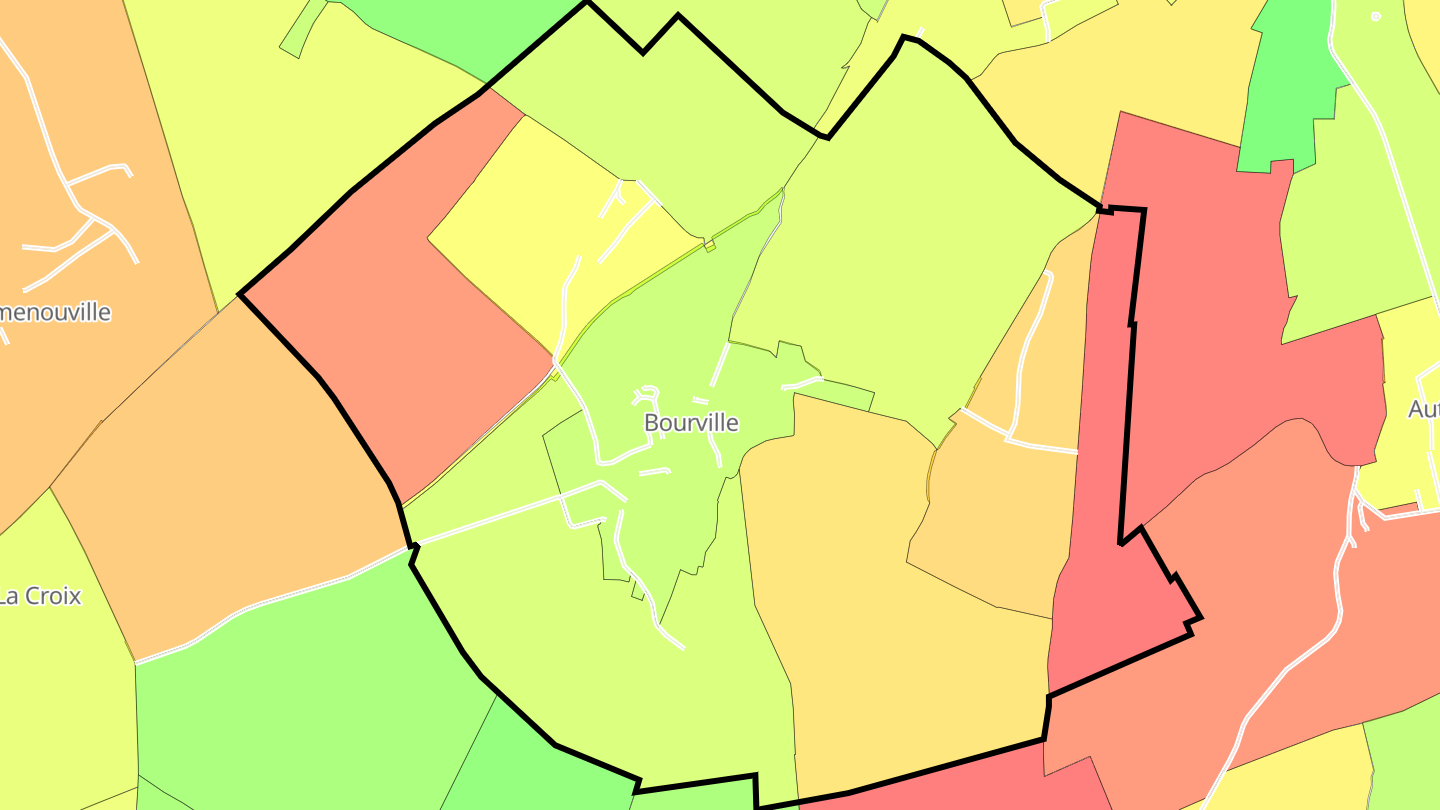 Carte des prix de l'immobilier Bourville