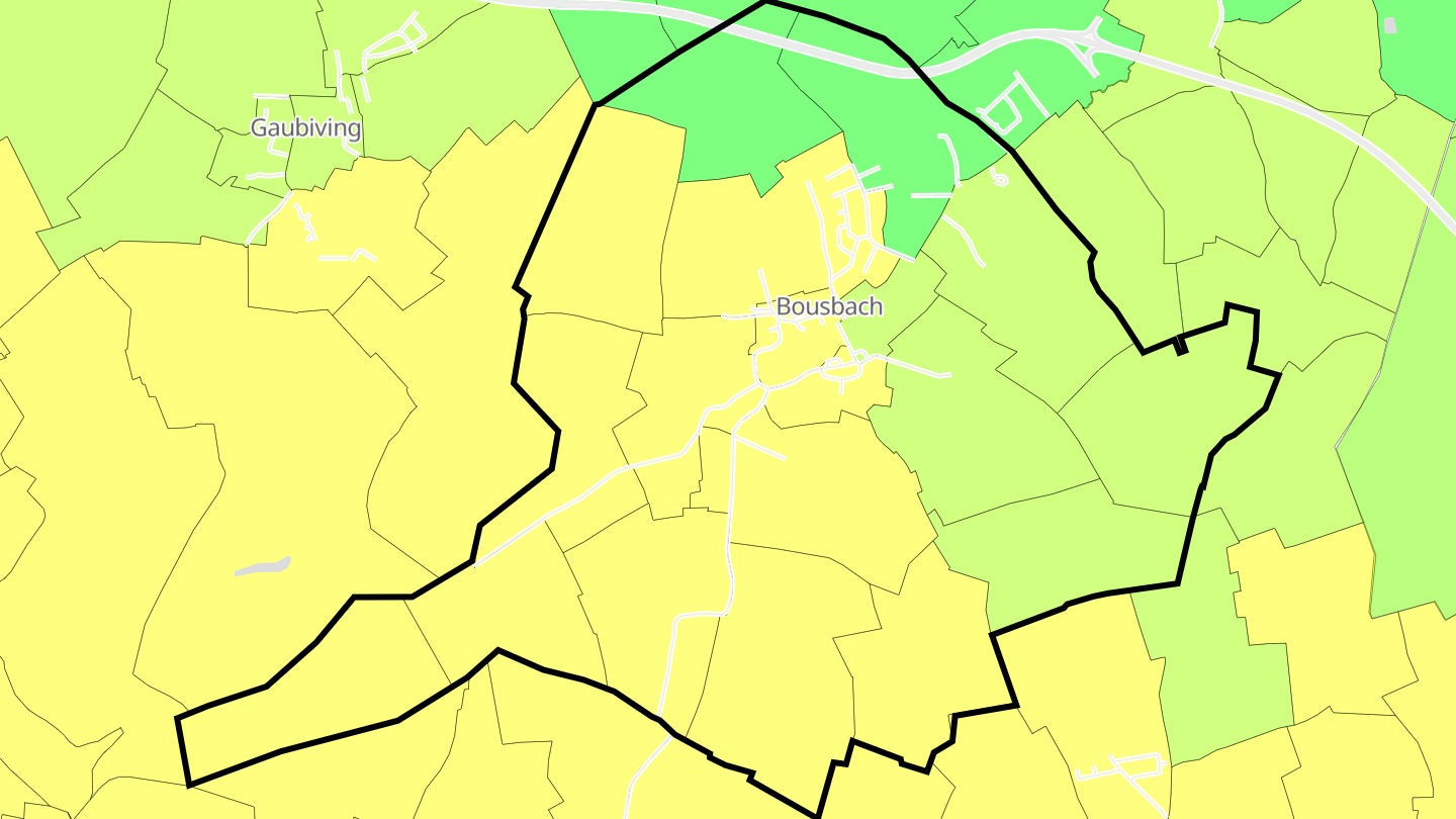 Carte des prix de l'immobilier Bousbach
