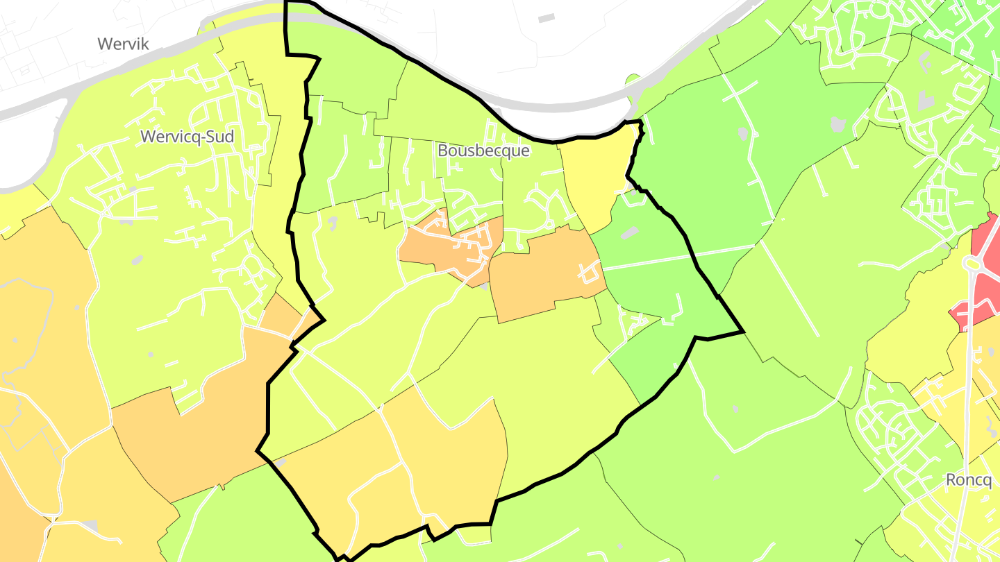 Carte des prix de l'immobilier Bousbecque