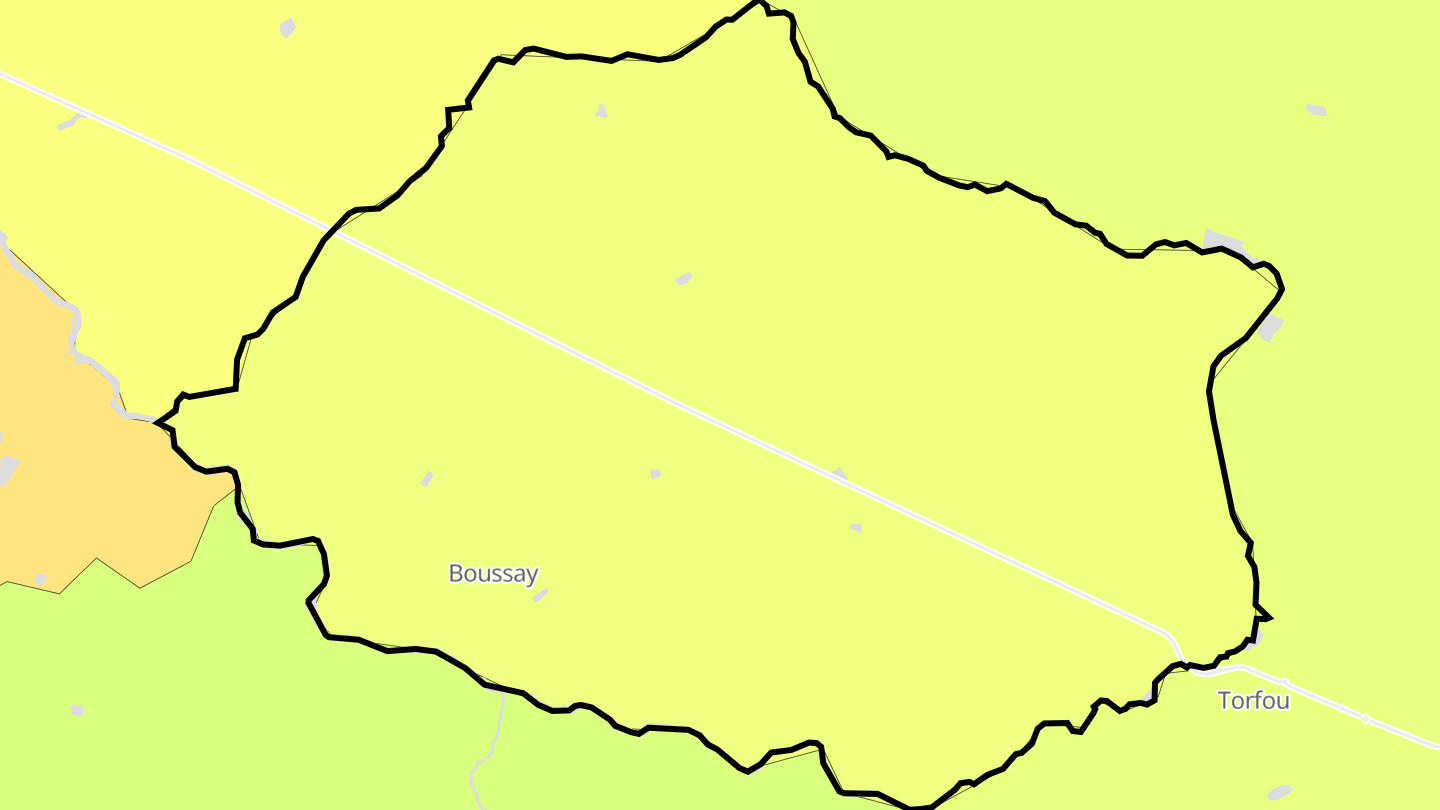 Carte des prix de l'immobilier Boussay