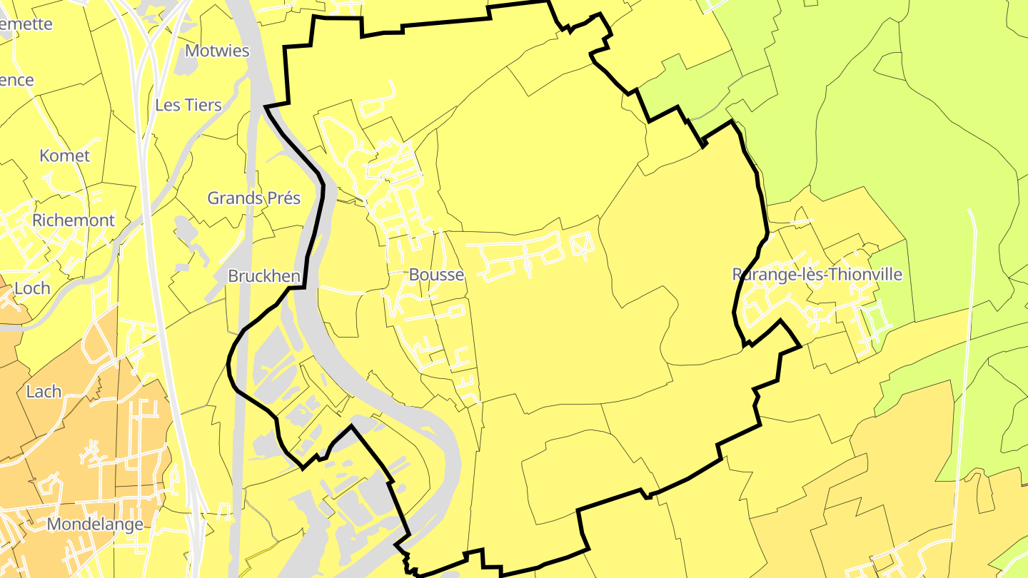 Carte des prix de l'immobilier Bousse