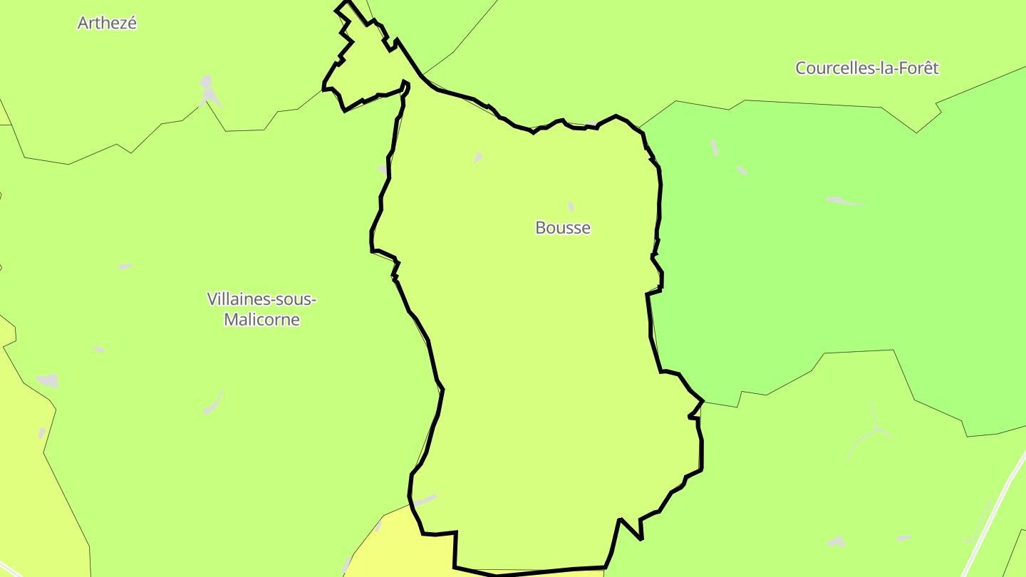Carte des prix de l'immobilier Bousse