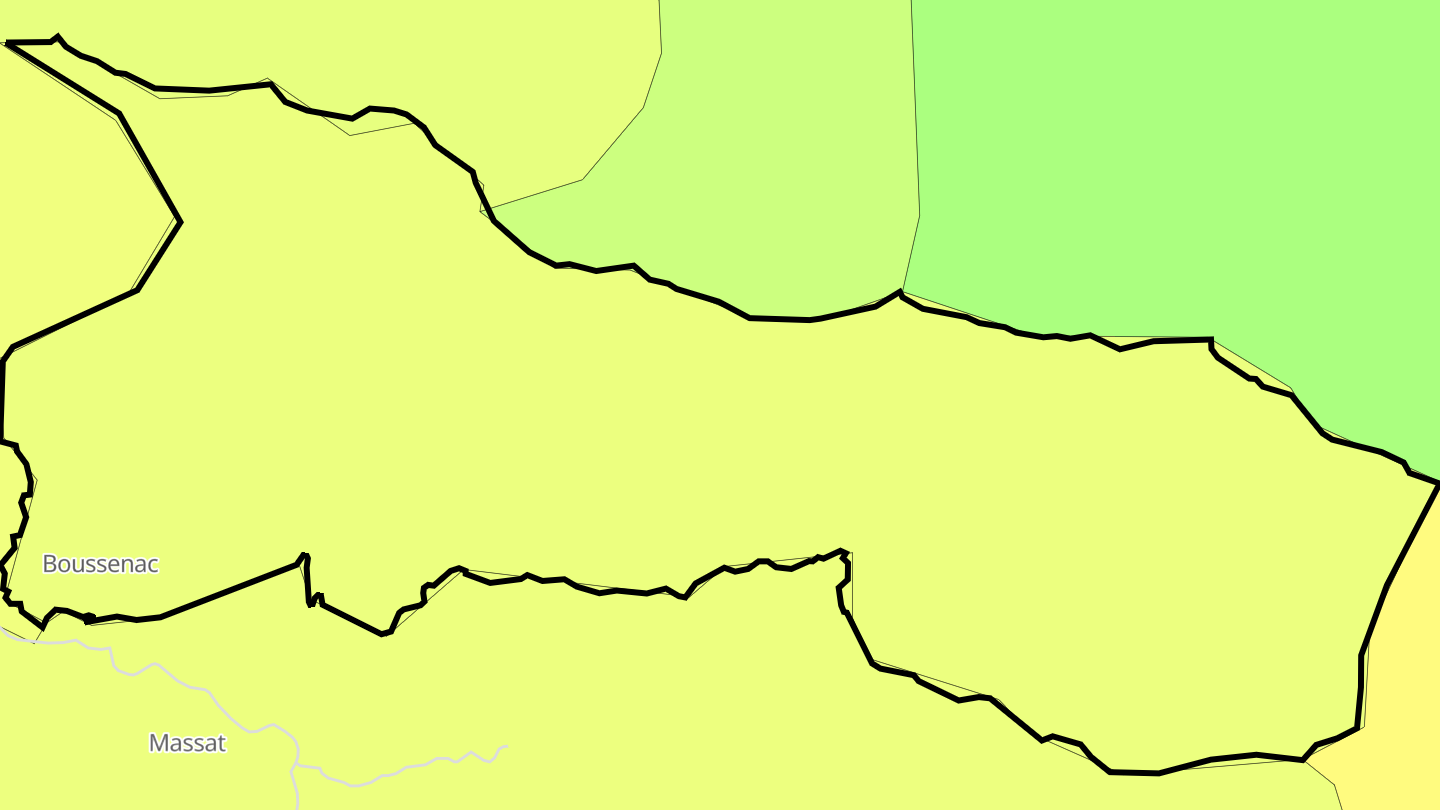 Carte des prix de l'immobilier Boussenac
