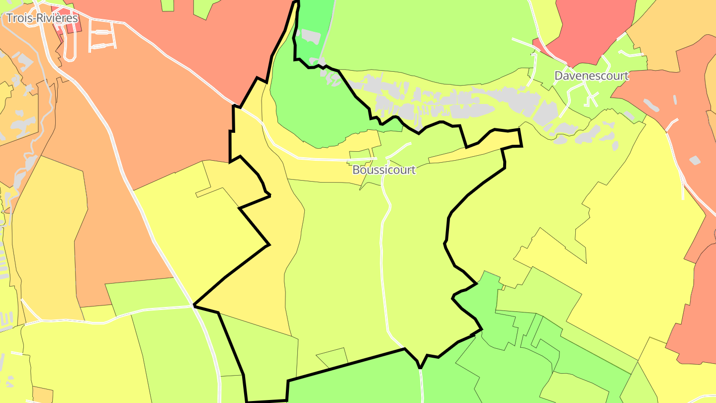 Carte des prix de l'immobilier Boussicourt