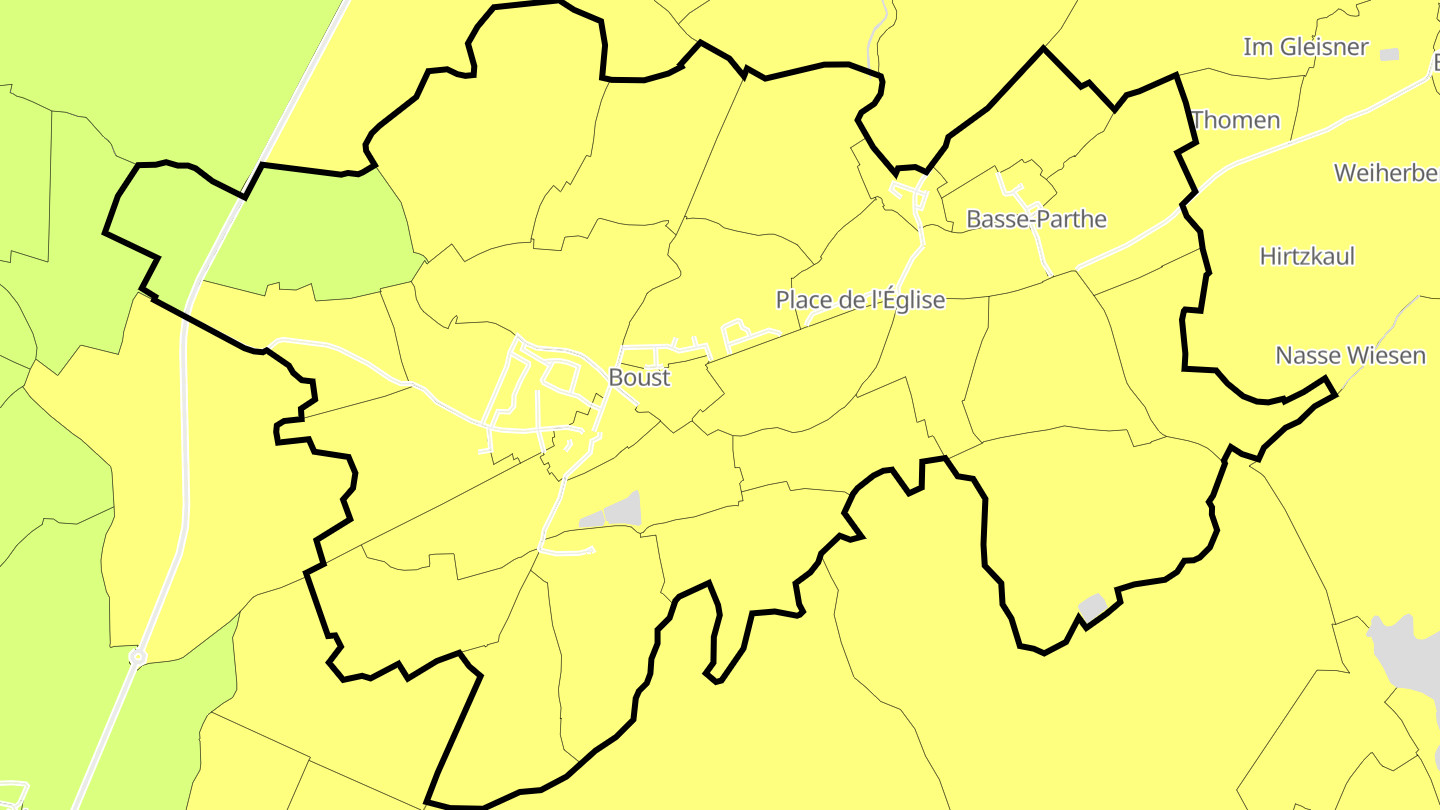 Carte des prix de l'immobilier Boust