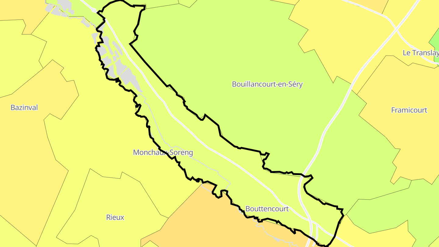 Carte des prix de l'immobilier Bouttencourt