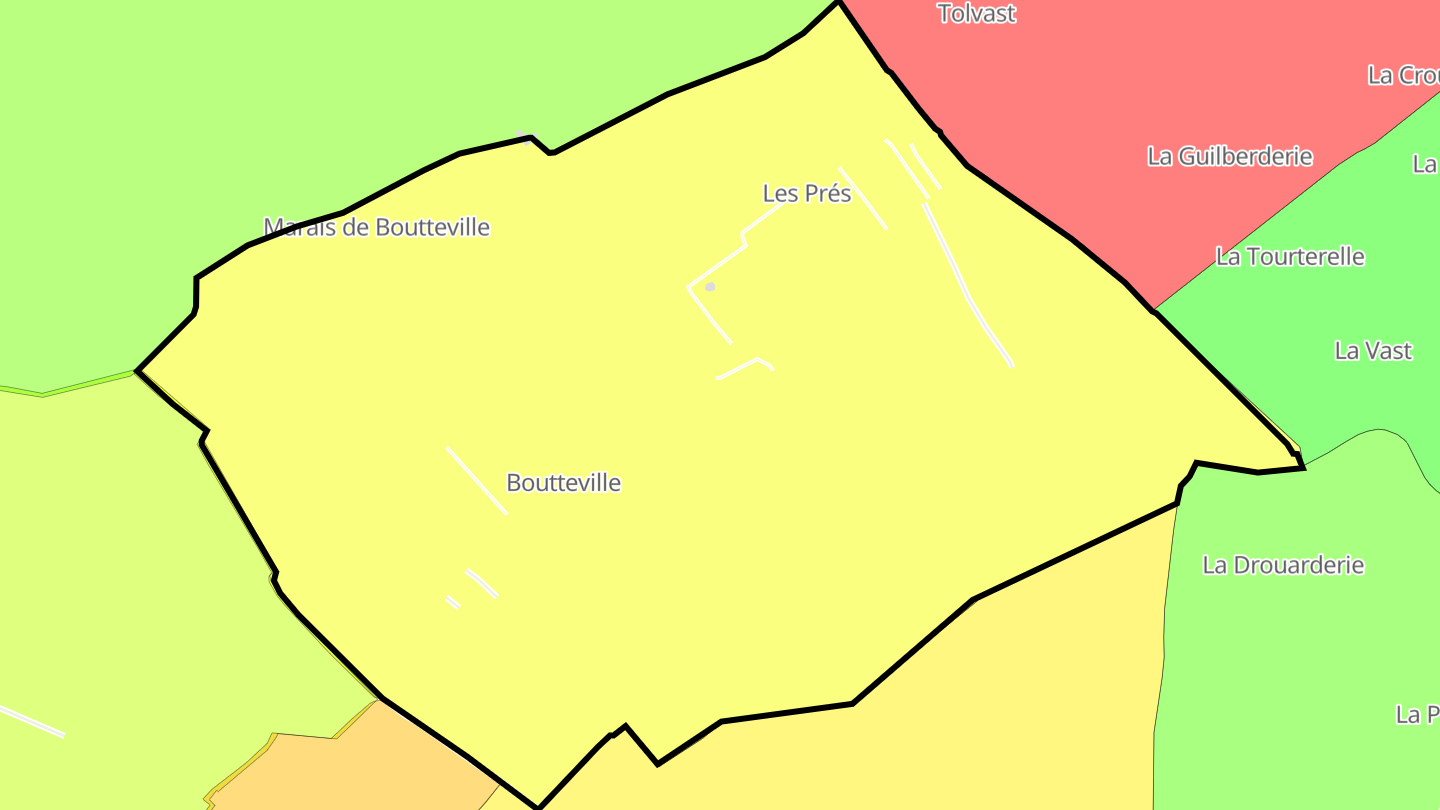 Carte des prix de l'immobilier Boutteville