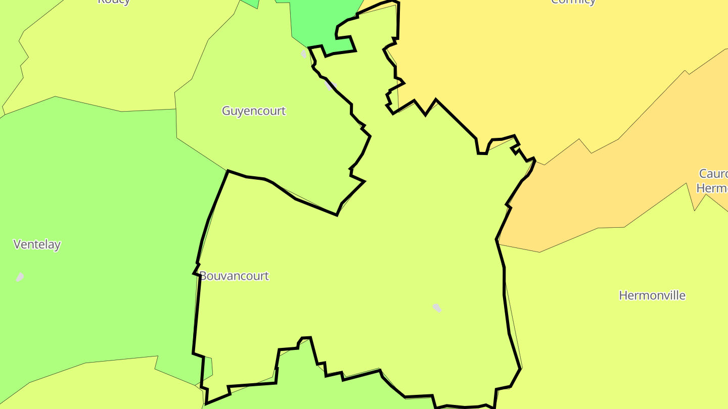 Carte des prix de l'immobilier Bouvancourt