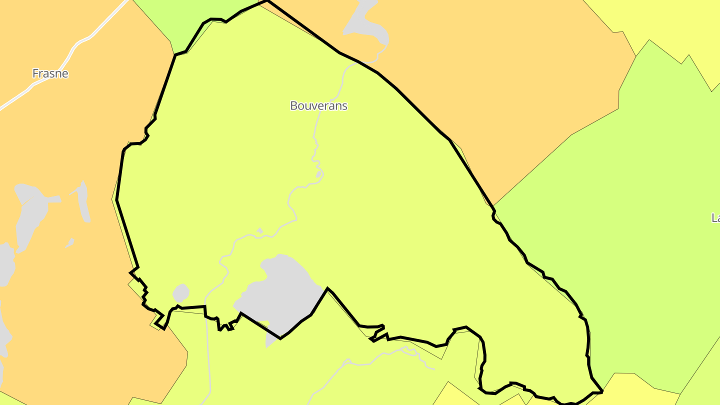 Carte des prix de l'immobilier Bouverans