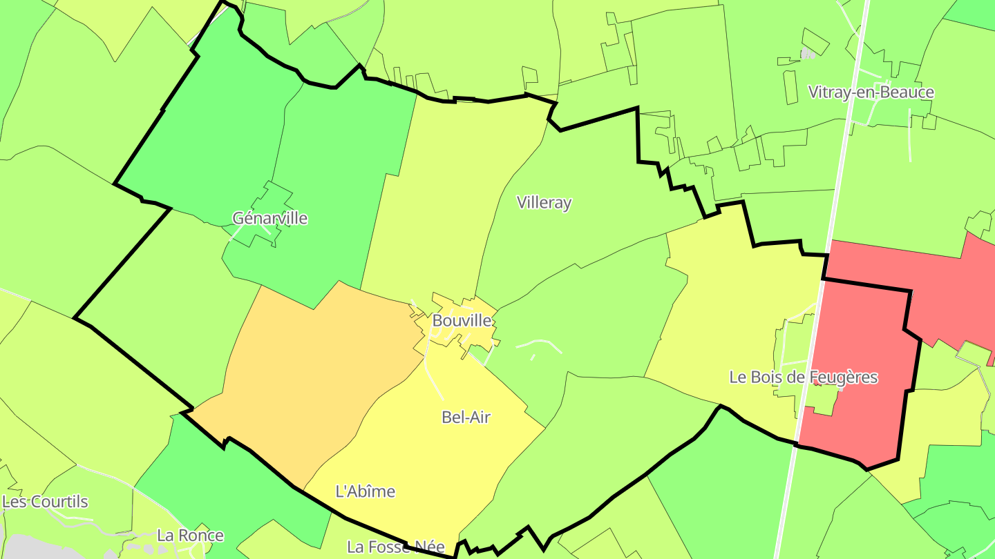 Carte des prix de l'immobilier Bouville