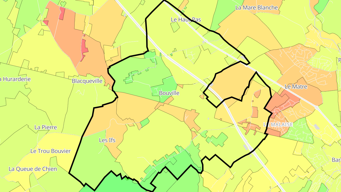 Carte des prix de l'immobilier Bouville