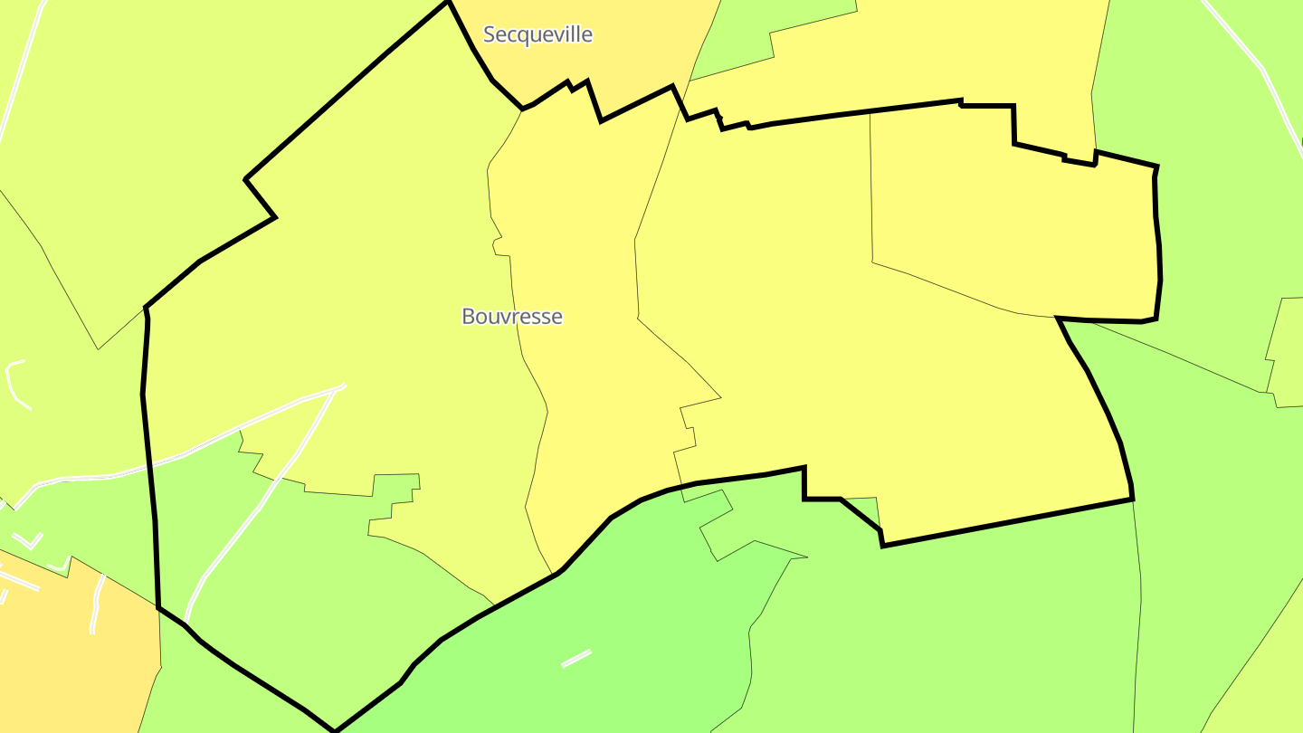Carte des prix de l'immobilier Bouvresse