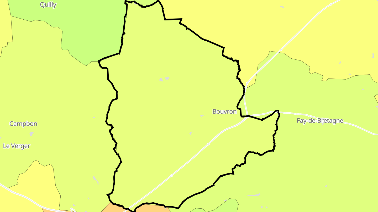 Carte des prix de l'immobilier Bouvron