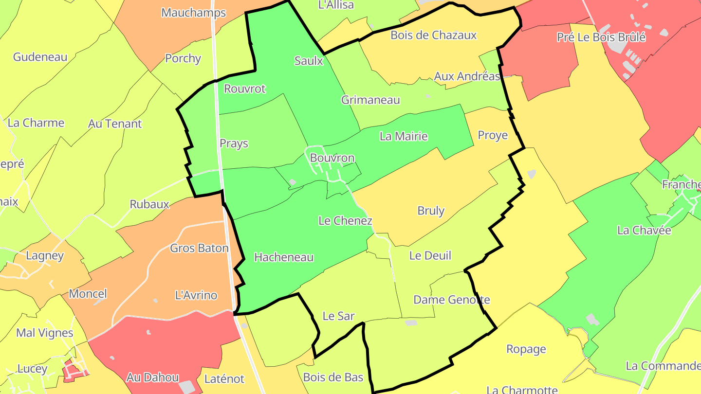 Carte des prix de l'immobilier Bouvron