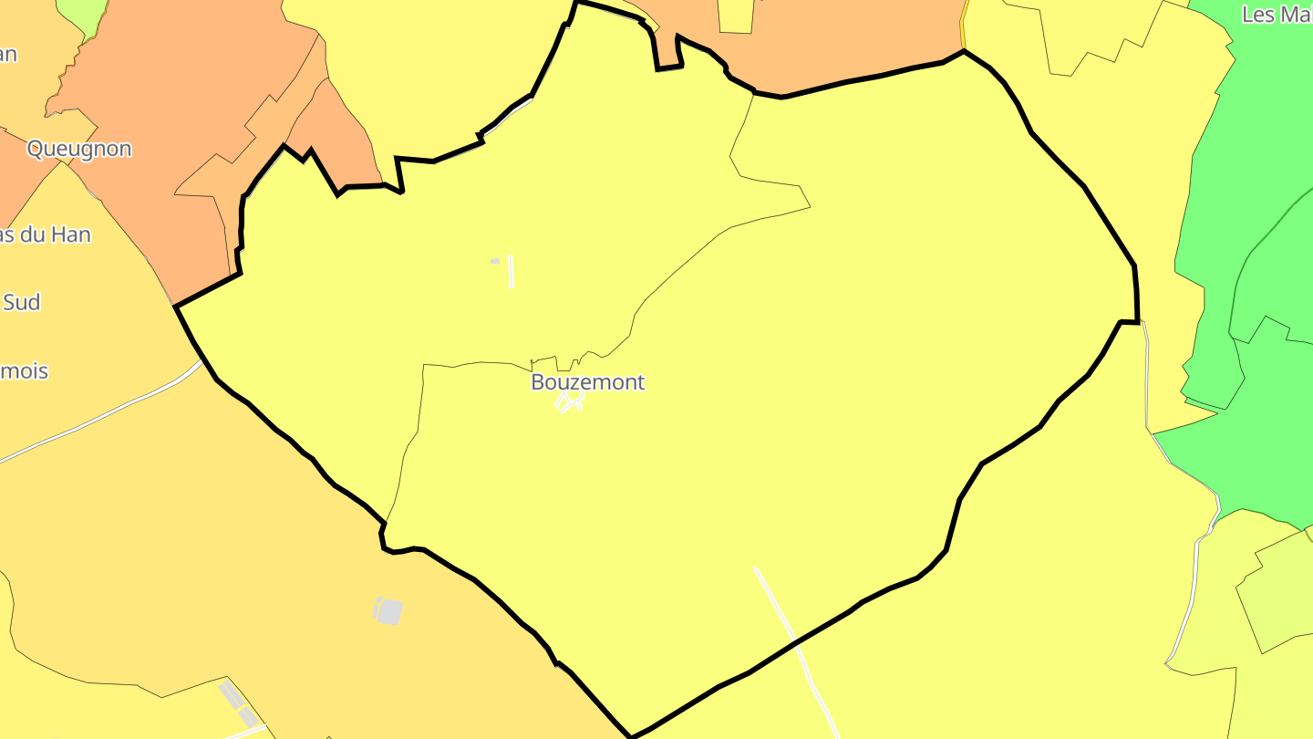 Carte des prix de l'immobilier Bouzemont