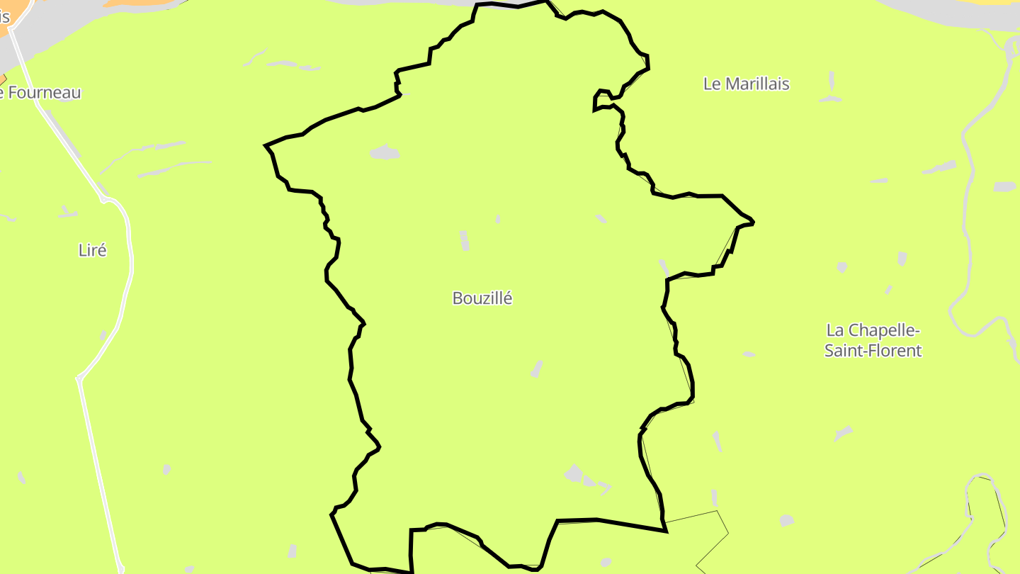 Carte des prix de l'immobilier Bouzillé