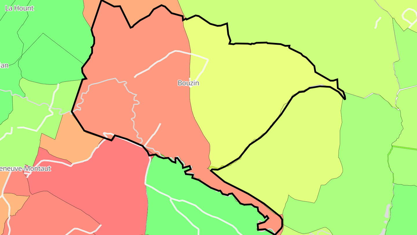 Carte des prix de l'immobilier Bouzin