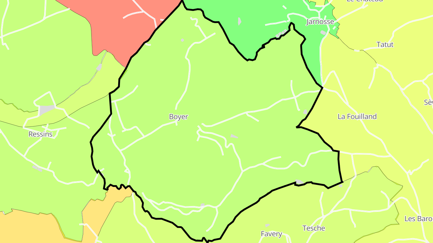 Carte des prix de l'immobilier Boyer