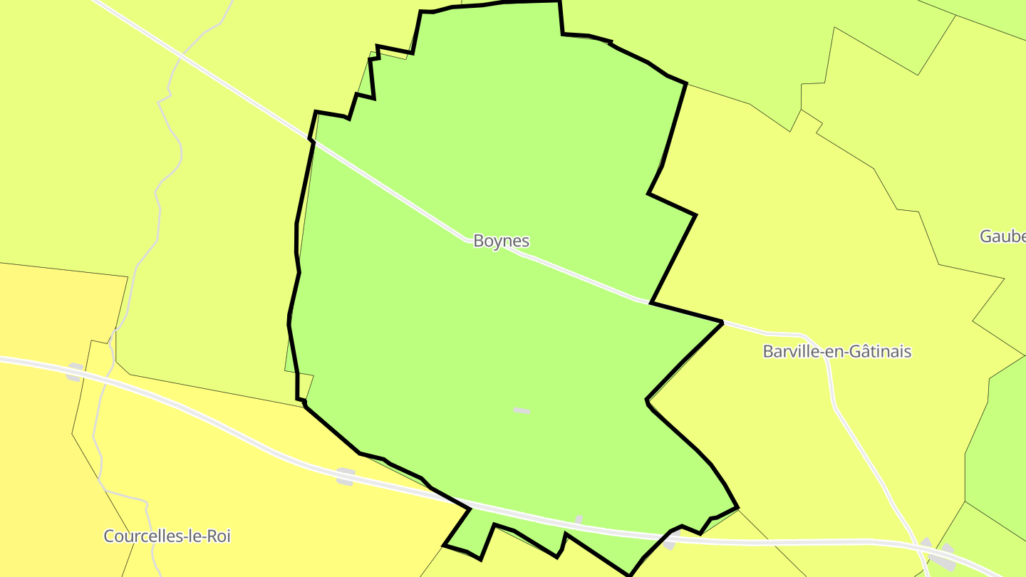 Carte des prix de l'immobilier Boynes