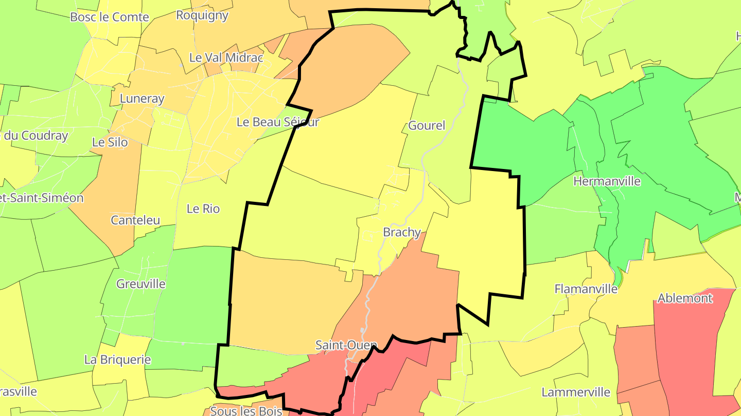 Carte des prix de l'immobilier Brachy