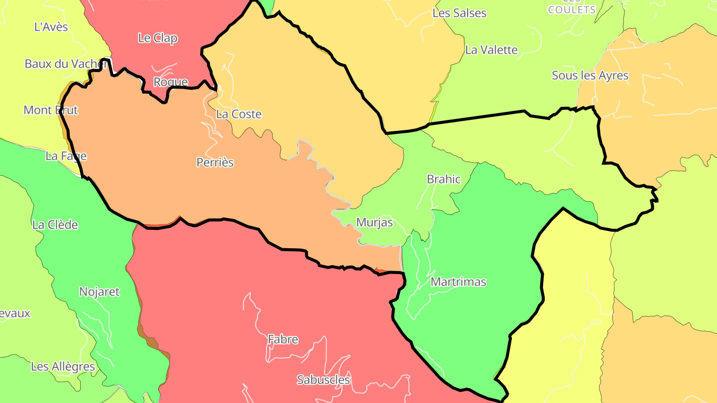 Carte des prix de l'immobilier Brahic