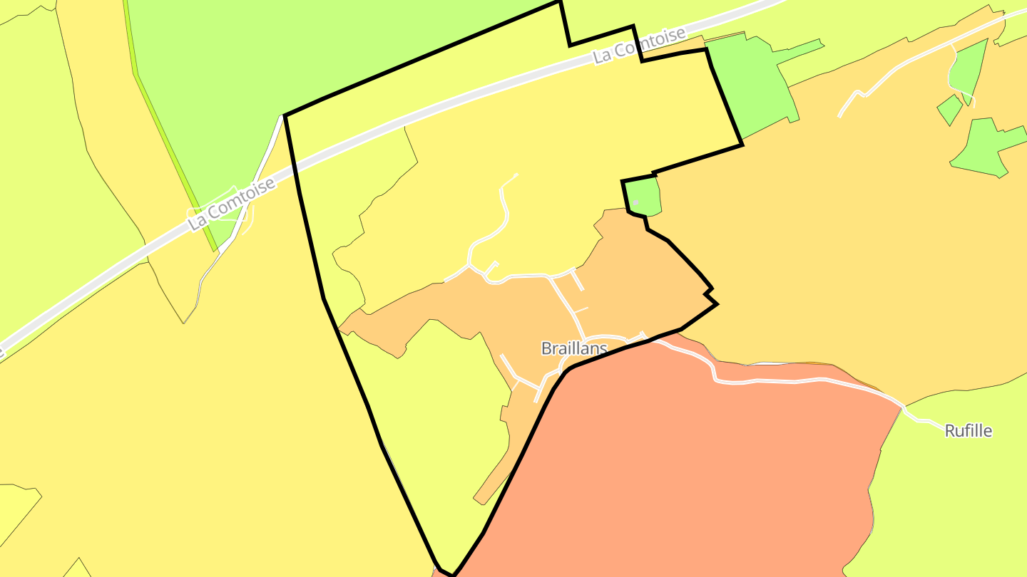 Carte des prix de l'immobilier Braillans
