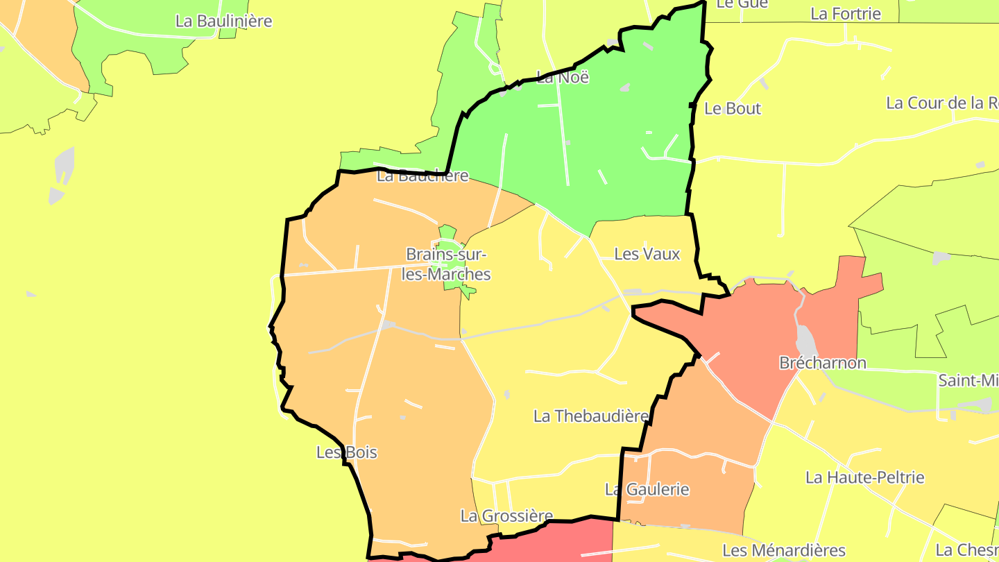 Carte des prix de l'immobilier Brains-sur-les-Marches