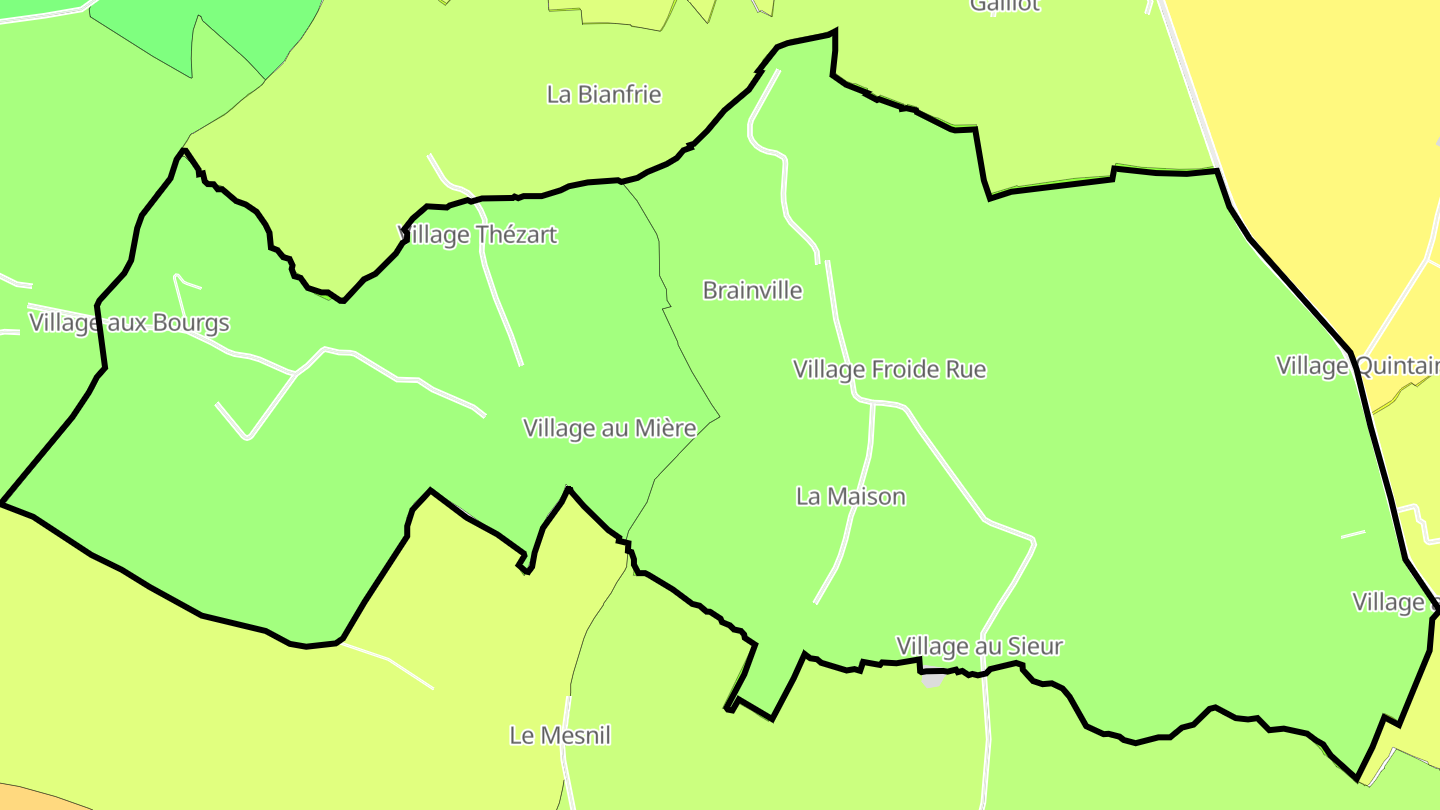 Carte des prix de l'immobilier Brainville