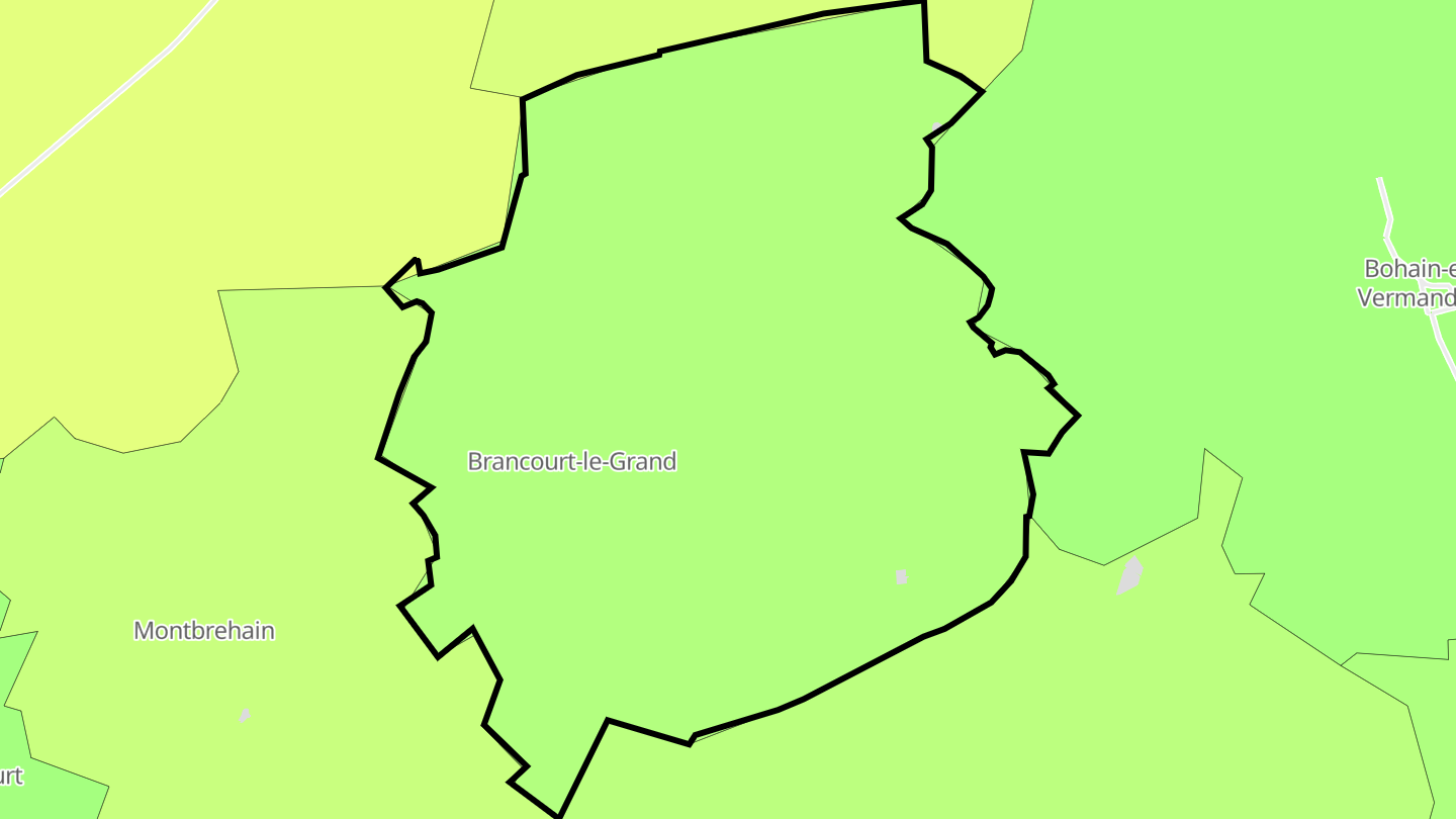Carte des prix de l'immobilier Brancourt-le-Grand