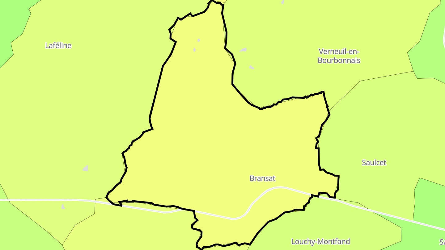 Carte des prix de l'immobilier Bransat