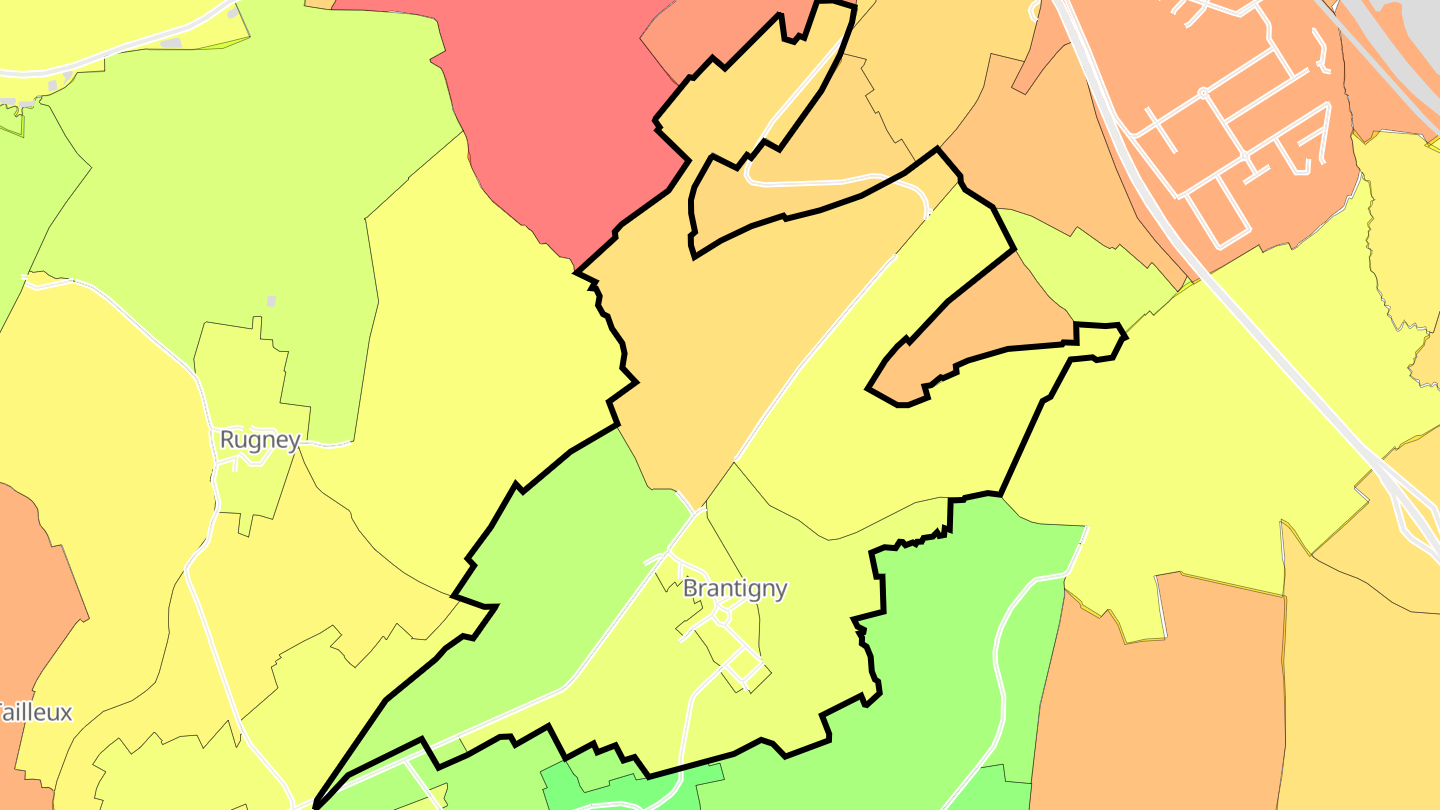Carte des prix de l'immobilier Brantigny